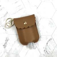 Leather pu custom 50ml Hand Rub keychain mini hand wash soap with holders